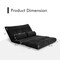 Adjustable Floor Sofa Bed Foldable Corduroy Steel Frame 330 Lbs